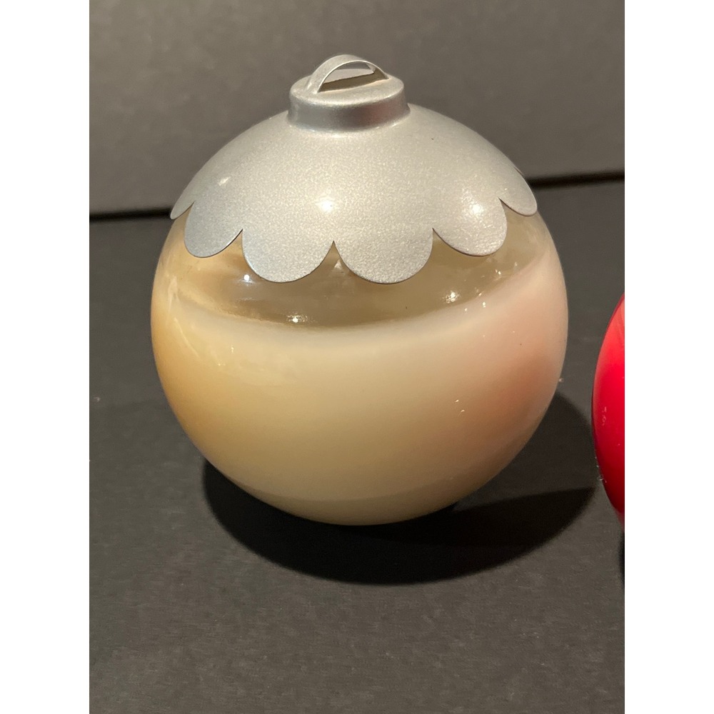 Candle-lite Christmas Ornament Jar Candles -2- Cinnamon & Mint 9.5oz Red White - Picture 3 of 7